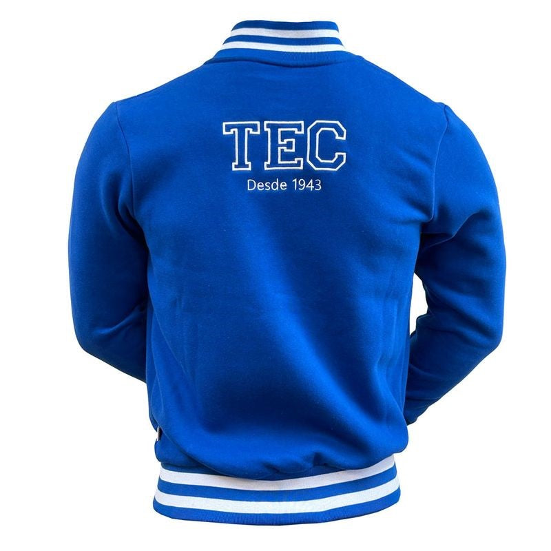 Chamarra Universitaria Tec 80 Aniversario Azul