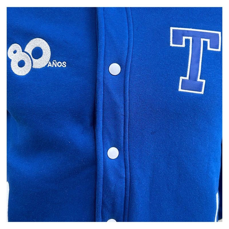 Chamarra Universitaria Tec 80 Aniversario Azul