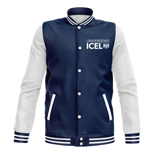 Chamarra Universitaria ICEL Azul Marino, unisex