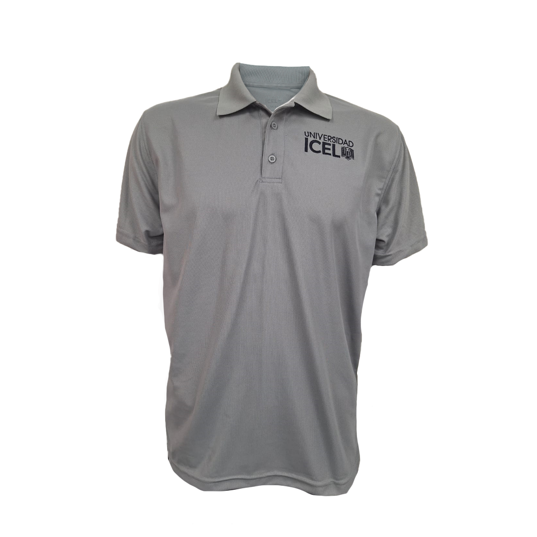 Playera Polo ICEL gris, unisex